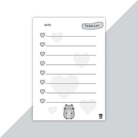 Sevimli Kedi To Do List Planlayıcı B