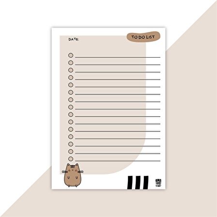 Sevimli Kedi To Do List Planlayıcı C