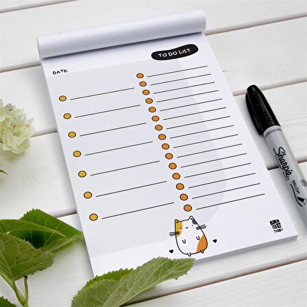 Sevimli Kedi To Do List Planlayıcı D