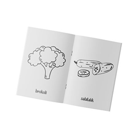 Çocuklar İçin Eğitici Boyama Kitabı Sebzeler 2'li Set