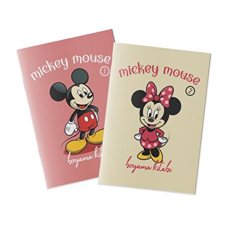 Çocuklar İçin Konsept Boyama Kitabı Mickey Mouse 2'li Set