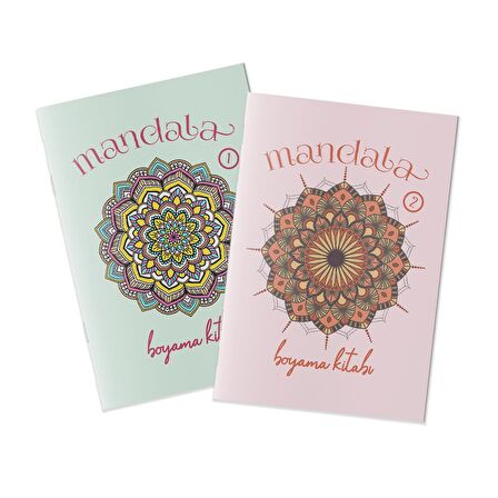 Yetişkinler İçin Mandala Boyama Kitabı 2'li Set