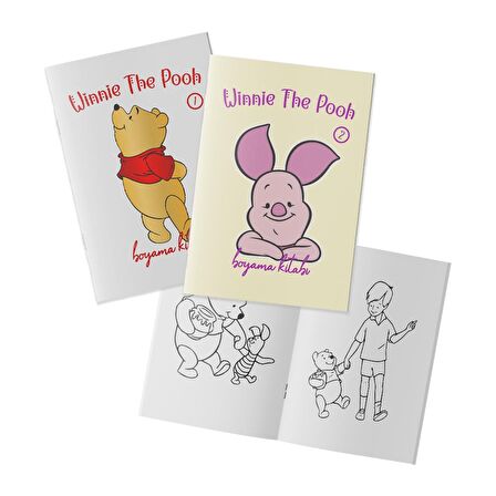 Çocuklar İçin Winnie the Pooh Boyama Kitabı 2'li Set