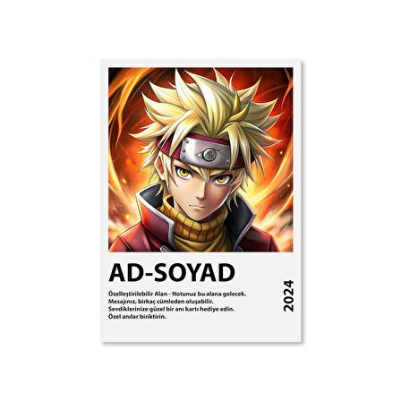 Naruto Anime Serisi Özelleştirilebilir Poster Kart