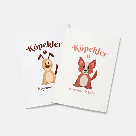 Köpekler Boyama Kitabı 2'li Set