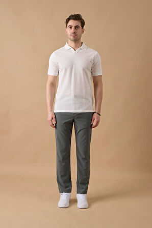 Erkek Arka Cepleri Fermuarlı Yeşil Jogger Pantolon