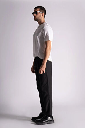 Slim Fit Jogger Bel Pantolon  Siyah