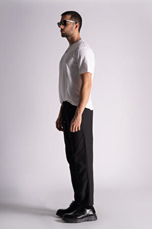 Slim Fit Jogger Bel Pantolon  Siyah