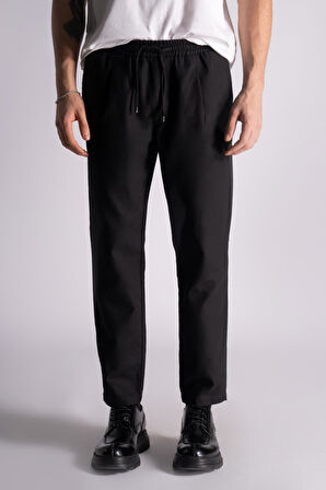 Slim Fit Jogger Bel Pantolon  Siyah