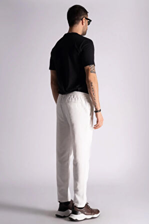 Slim Fit Jogger Bel Pantolon  Ekru