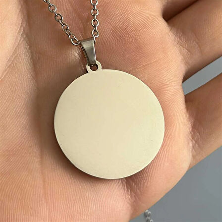 Fetih Suresi Yazılı Çelik Kolye 