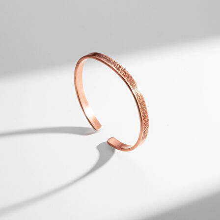 Ayetel Kürsi Yazılı İnce Bakır Bilezik