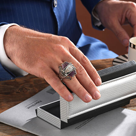 Tevhid Nakkaşlı Hakimiyet Gümüş Yüzük