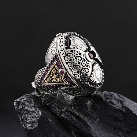 Özel İşlemeli Şeref Gümüş Yüzük