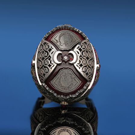 Özel İşlemeli Şeref Gümüş Yüzük