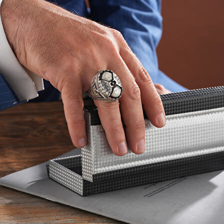 Özel İşlemeli Şeref Gümüş Yüzük