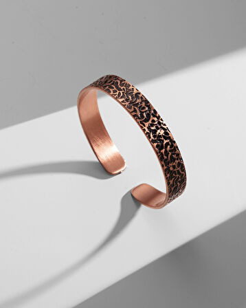 Sarmaşık Desenli 5 Motifli Prime Bakır Bilezik