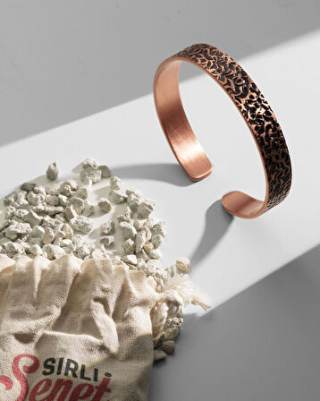 Sarmaşık Desenli 5 Motifli Prime Bakır Bilezik