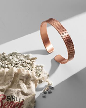 File Desenli 5 Motifli Prime Bakır Bilezik