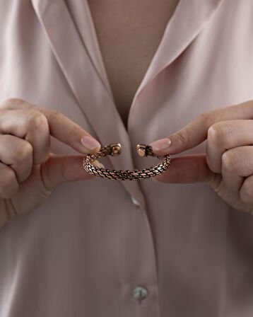 Zincir Dokulu Manyetik Bakır Bilezik