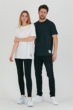 Siyah Unisex Relaxed Fit Tshirt