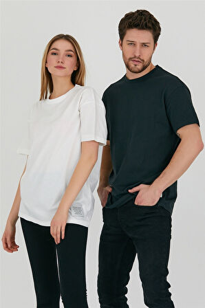 Siyah Unisex Relaxed Fit Tshirt