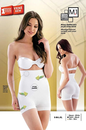 Ten 2055 Yüksek Bel Masajlı Boxer Korse