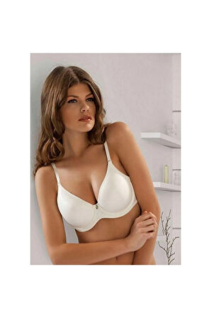 Kadın Beyaz Soft Cup Taşlı Büyük Beden Sütyen