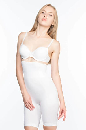 Desenli Yüksek Bel Çift Kat Uzun Paçalı Kadın Korse 2074