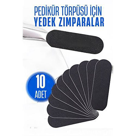 Modacar Ayak Törpü Yedeği Yapışkanlı Törpü Zımparası Pedikür Törpü Yedeği 10 ADET