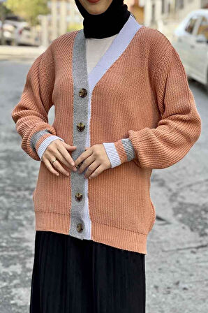 Moda Çizgi Triko Hırka