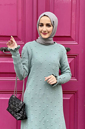 Moda Çizgi Triko Tunik