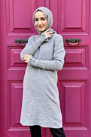 Moda Çizgi Triko Tunik