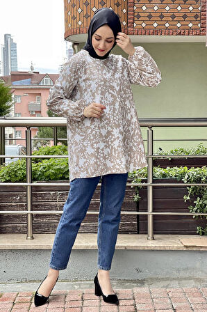 Moda Çizgi Desenli Tunik