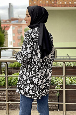 Moda Çizgi Desenli Tunik