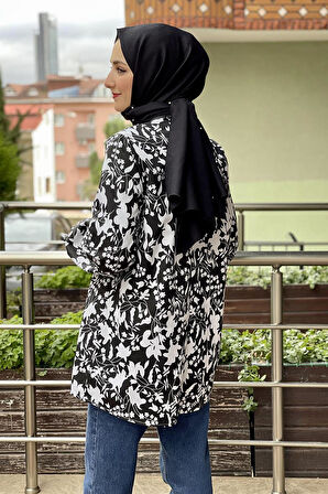 Moda Çizgi Desenli Tunik