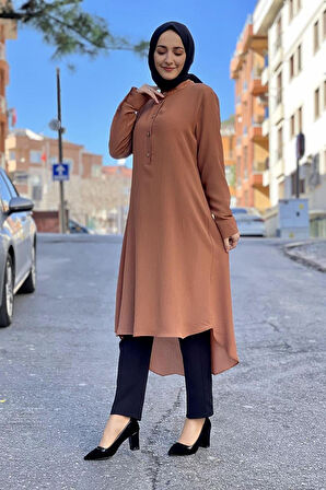 Moda Çizgi Desenli Tunik