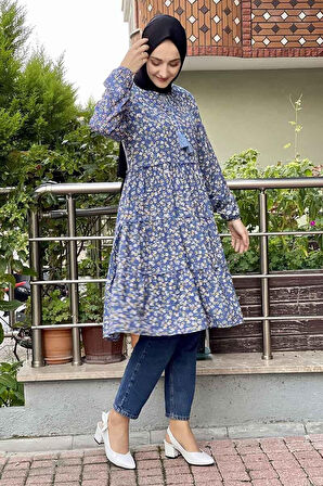 Moda Çizgi Desenli Tunik