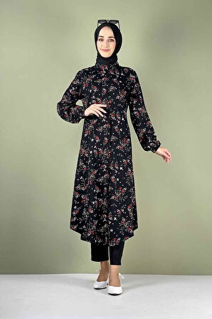Moda Çizgi Desenli Tunik