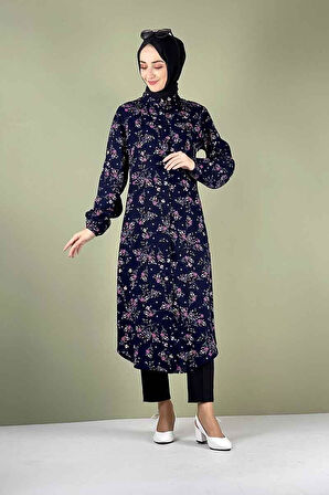 Moda Çizgi Desenli Tunik