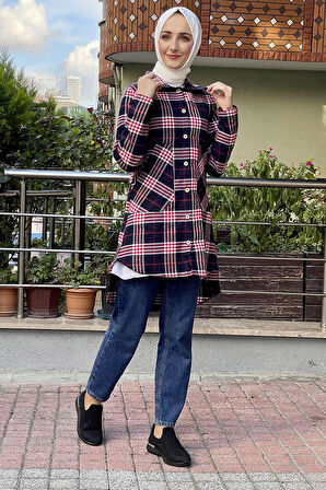 Moda Çizgi Desenli Tunik