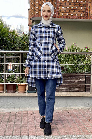 Moda Çizgi Desenli Tunik