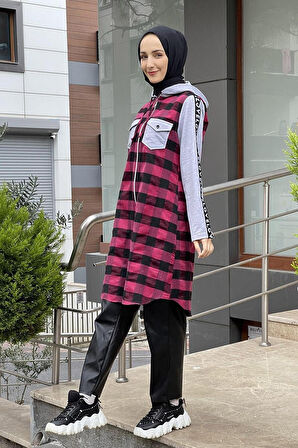 Moda Çizgi Desenli Tunik