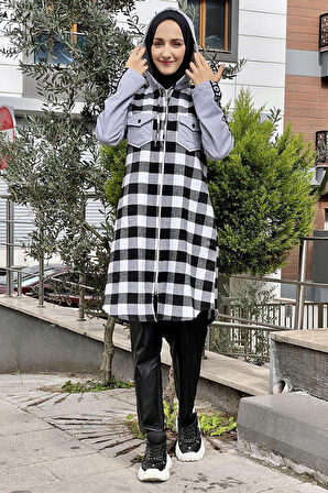 Moda Çizgi Desenli Tunik