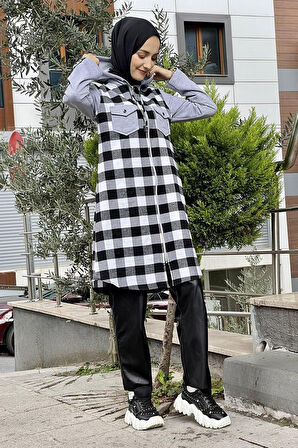 Moda Çizgi Desenli Tunik