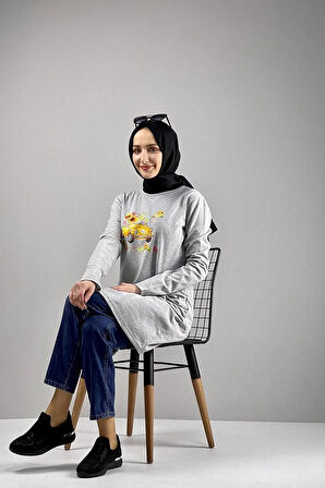 Moda Çizgi Desenli Tunik