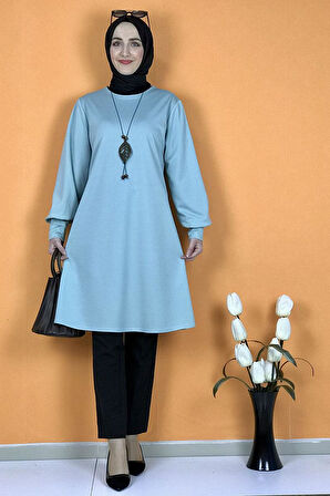 Moda Çizgi Desenli Tunik