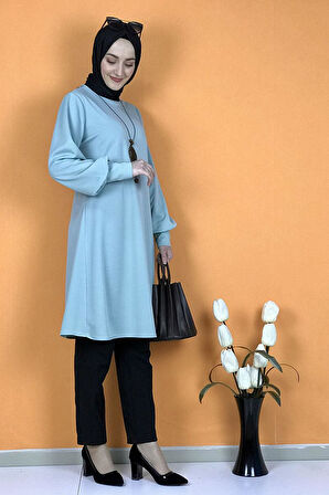 Moda Çizgi Desenli Tunik