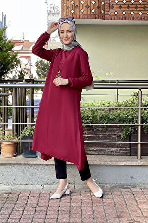 Moda Çizgi Desenli Tunik