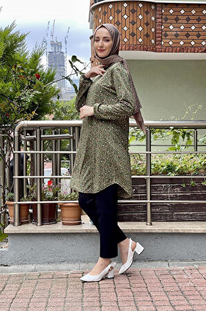 Moda Çizgi Desenli Tunik